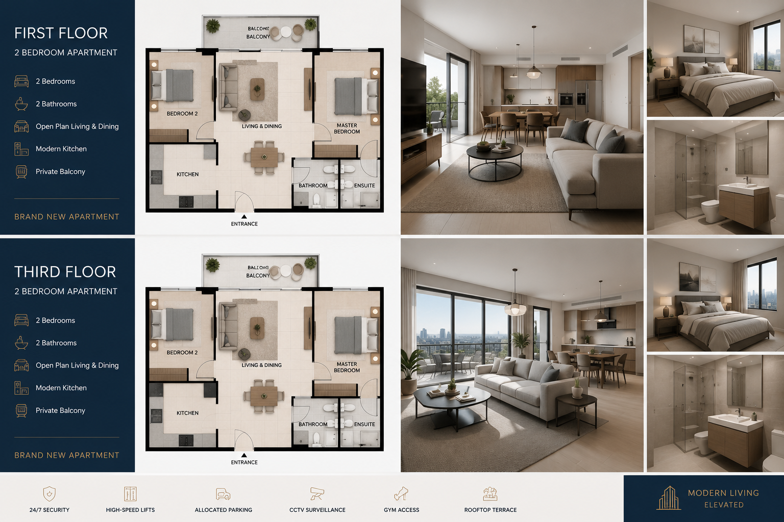 7498e813-30a8-4943-af80-e2a430397dc8 3 Bedroom brand new apartment on the first and 3rd floors of a high-rise at VICTORIA ISLAND