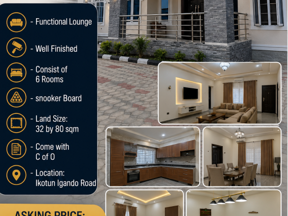 LOUNGE FOR SALE – IKOTUN/IGANDO ROAD