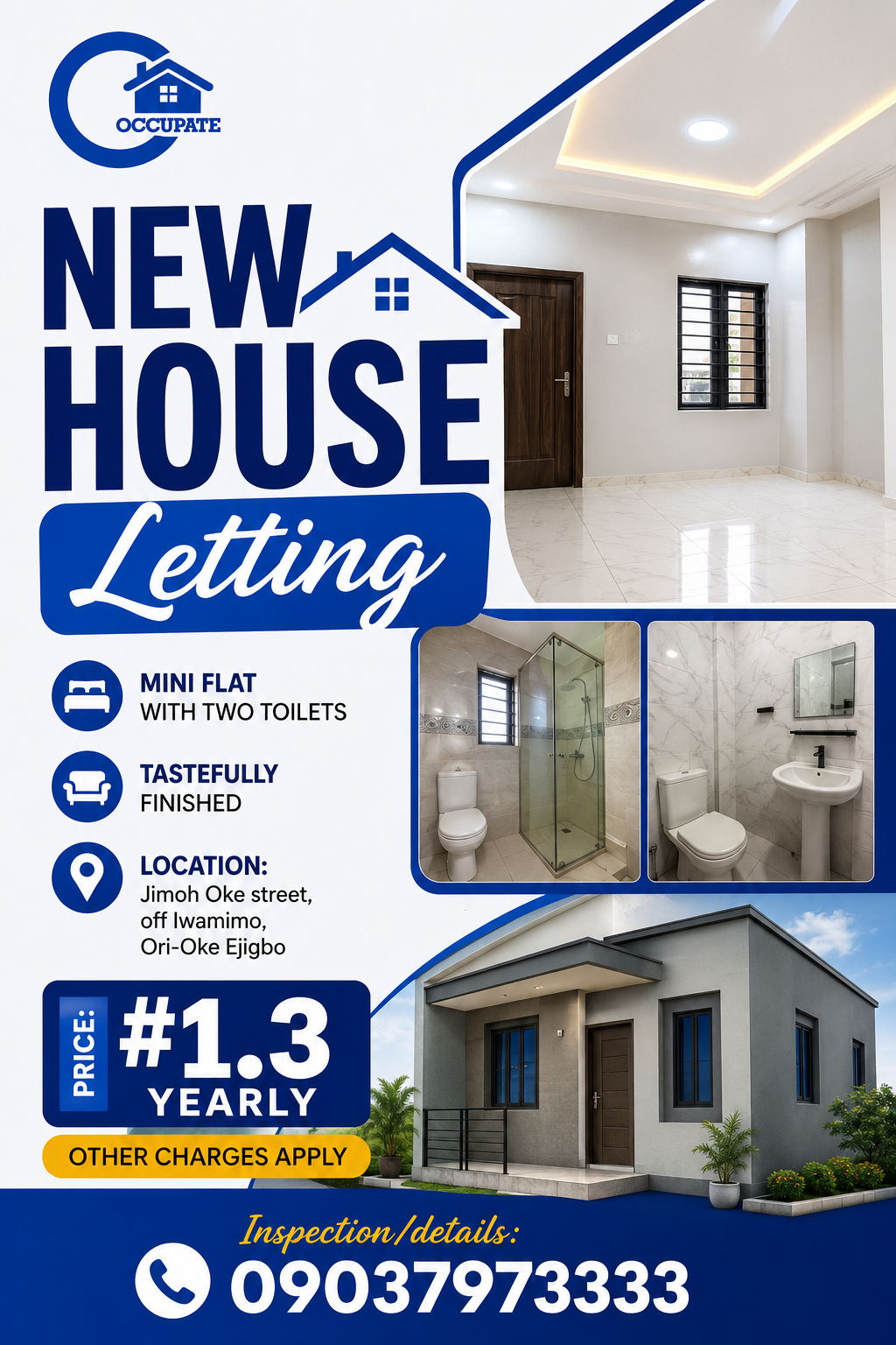 new houe New House Letting Mini flat with two toilets