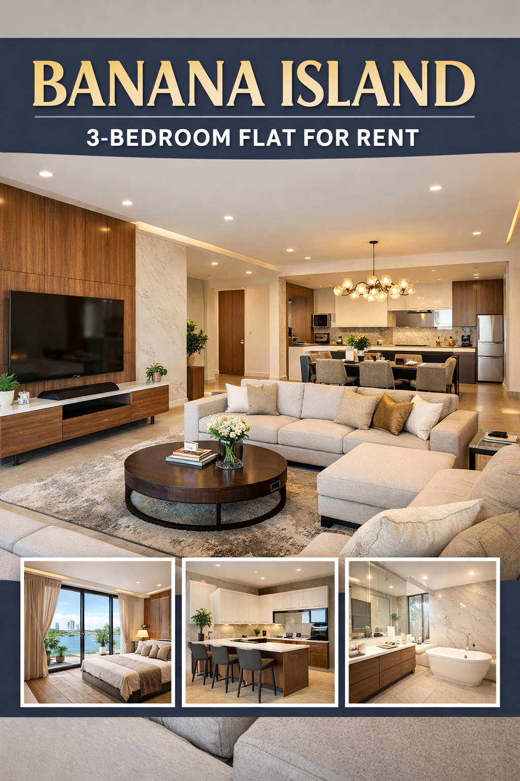 rent bananan 3 Bedroom Apartment with a room BQ @ P78, 303 CLOSE, BANANA ISLAND