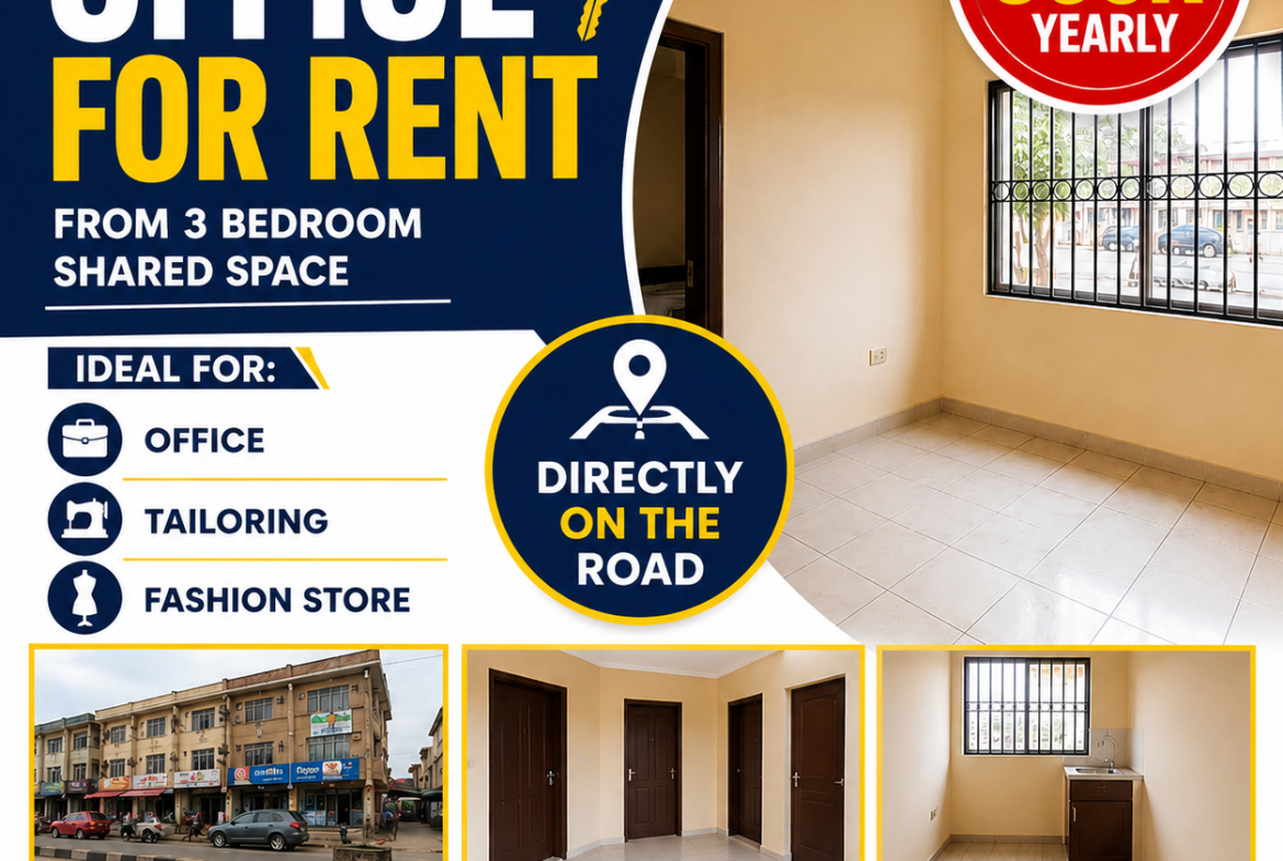Space for Office/Fashion store for rent at Okota Ago